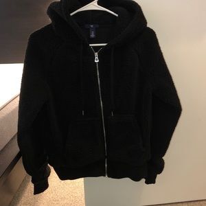 Adorable Fuzzy Teddy Zip Up